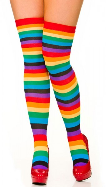 Overknee Strümpfe Regenbogen