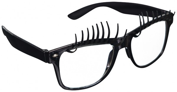 Lustige Party Brille Eyecatcher Mit Wimpern Schwarz