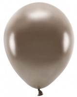 100 Eco metallic Ballons braun 26cm