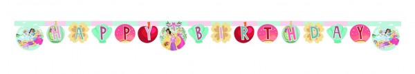 Charming Princess Happy Birthday Girlande 2m