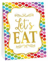 Buntes Buffet Deko Set Lets eat
