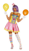 Vorschau: Candy Clown Kostüm für Damen