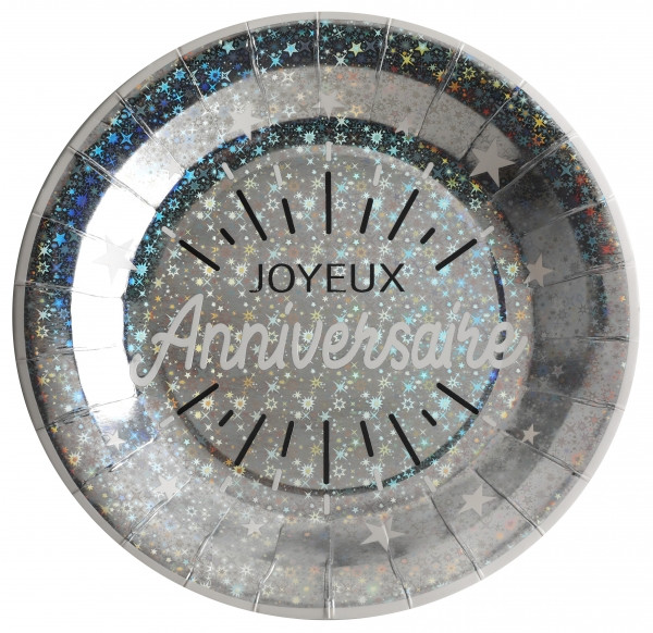 10 Silberne Anniversaire Étoile Teller 22,5cm