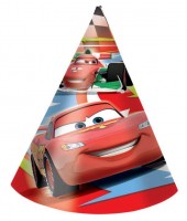 6 Cars Race Cup Partyhüte 11cm