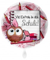 Vorschau: Einschulung Folienballon Eule rosa 43cm