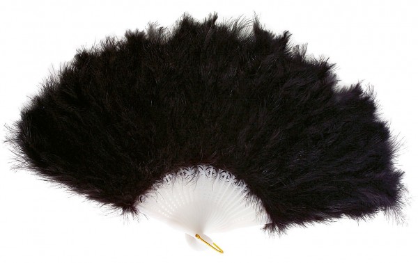 Federfächer Schwarz
