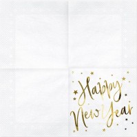 Vorschau: 20 VIP New Year Servietten 33cm