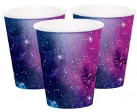 8 Galactic Birthday Pappbecher 266ml