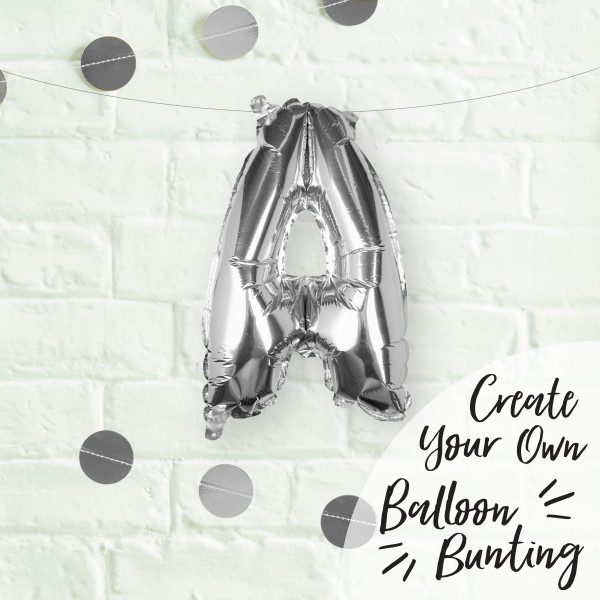Silberner A Buchstaben Folienballon 40cm