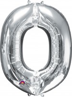 Folienballon Buchstabe O silber 83cm