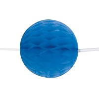 Royalblaue Wabenball Girlande 213cm