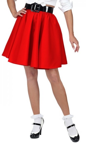 50er Jahre Rock für Damen rot