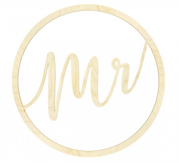 Mr & Mrs Holz Dekohänger 38cm 4