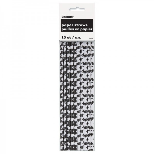 10er Set Graduation Papier Strohhalme