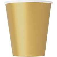 8 Pappbecher Vera gold 266ml