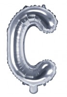Folienballon C silber 35cm