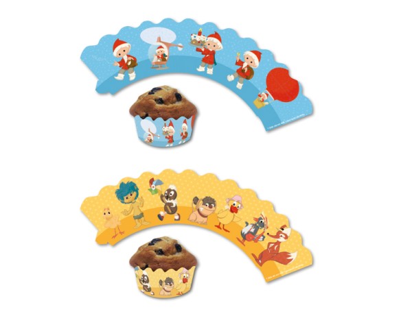12 Sandmännchen Muffin Banderolen