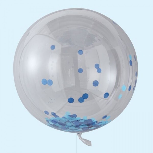 Hooray Konfettiballon blau 91cm 3