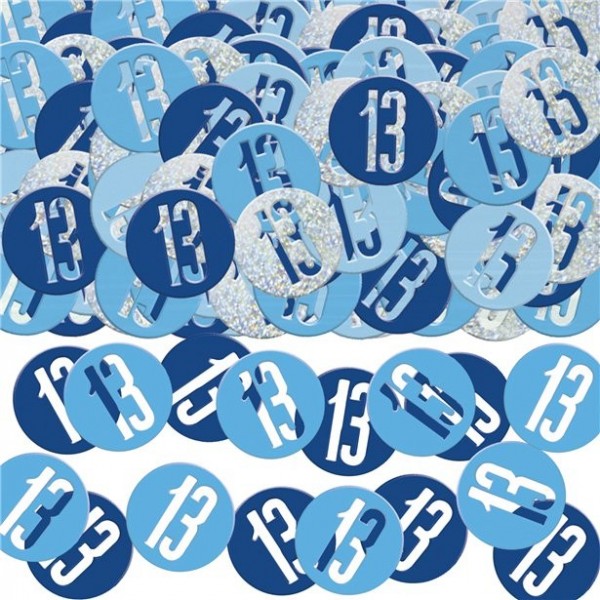 Blaue 13. Geburtstag Streudeko 14g