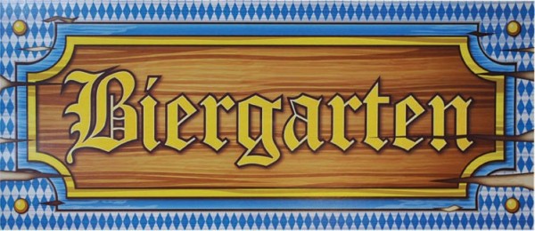 2 Biergarten Oktoberfest Pappschilder