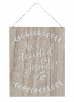 Boho Flowers Decided on forever Holzschild