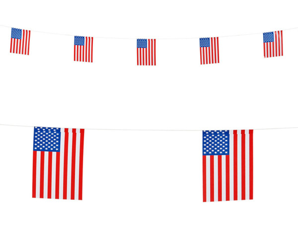 Wimpelkette USA Flagge 6m