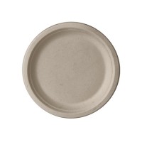 50 Runde Zuckerrohr Teller natur 15 cm