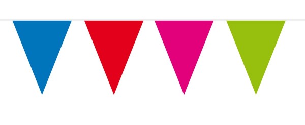 Große Wimpelkette Bunt 10m