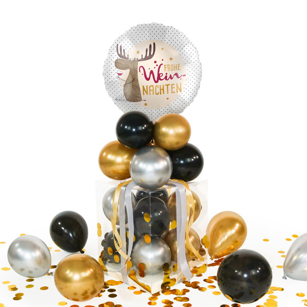 Balloha Geschenkbox DIY Cute Reindeer with Wine XL