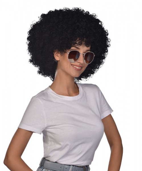 Schwarze Afro Perücke Funky Dancer 4