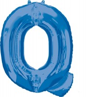 Folienballon Buchstabe Q blau XL 81cm