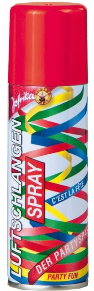 Rotes Luftschlangen Spray