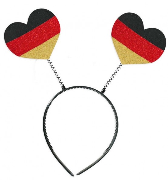 Haarreif mit Deutschlandherzen