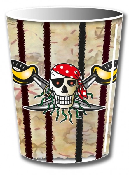 8 Sebastian Säbel Piraten Pappbecher 250ml