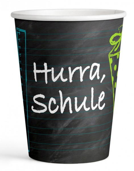 8 Endlich Schule Pappbecher 250ml
