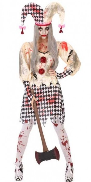 Jester Horror Harlekin Kostüm für Damen
