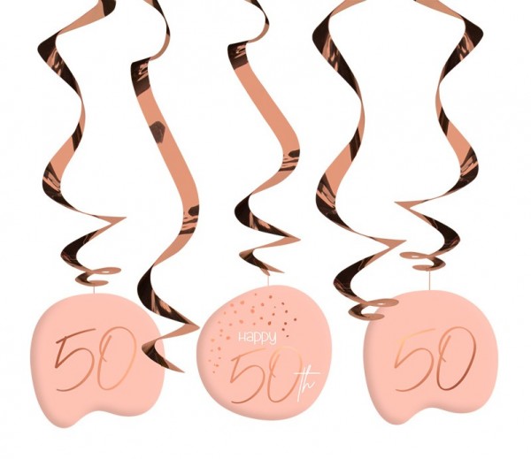 5 Rosy Blush 50th Birthday Spiralhänger