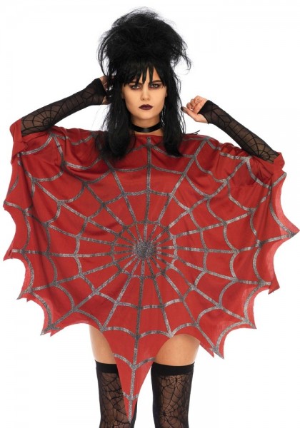 Blutroter Spinnen Poncho