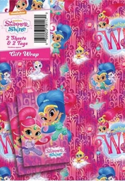 2 Shimmer & Shine Wishes Geschenkpapierbögen