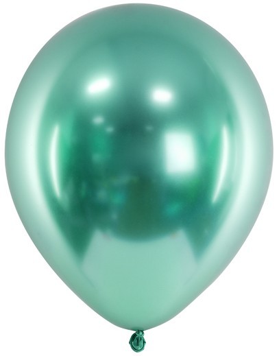50 Metallic Ballons Partyperle grün 27cm