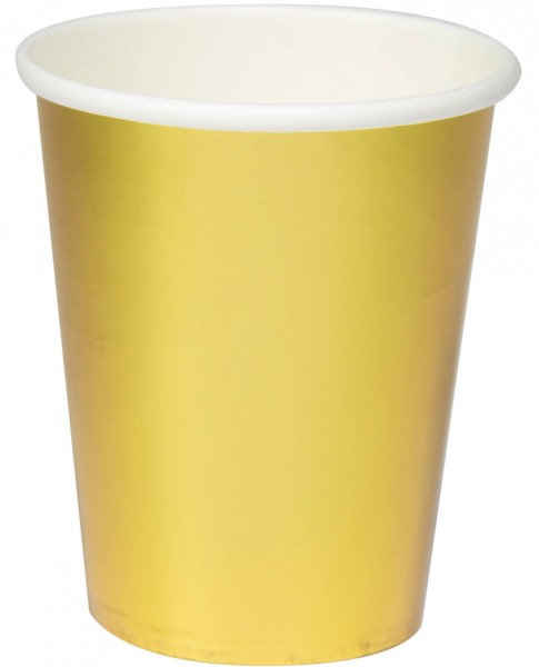 8 Gold Metallic Becher 350ml
