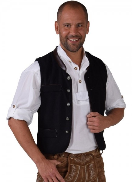 Schwarze Tiroler Trachtenweste