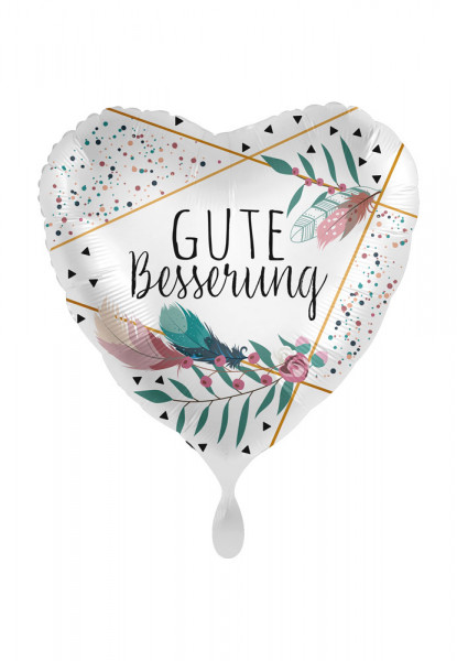 Gute Besserung Herz Folienballon 43cm