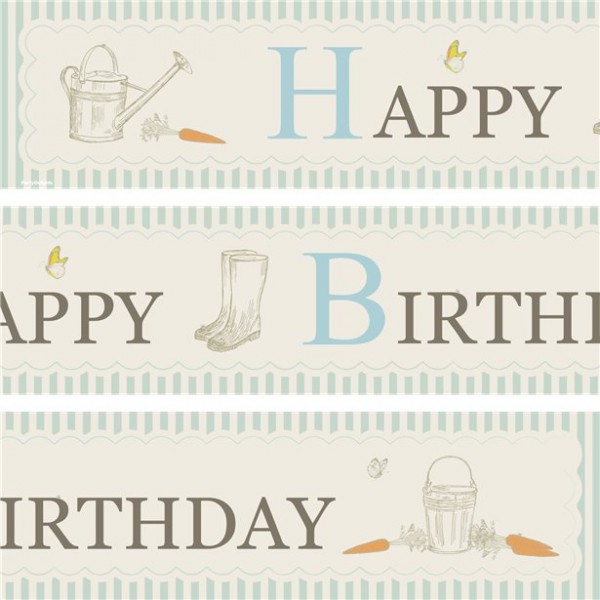 Peter Hase Happy Birthday Banner Set 3 Stück 3