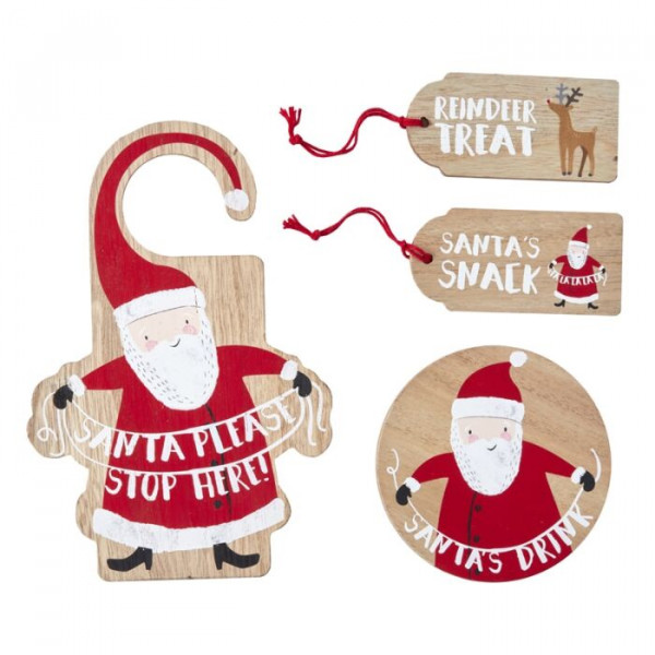 Schneefreuden Santa kommt Deko Set