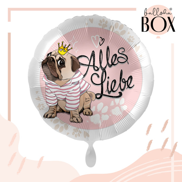 Balloha Geschenkbox DIY Mops Alles Liebe XL