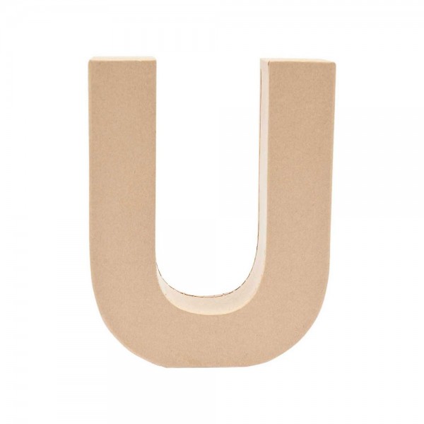 Buchstabe U aus Pappmaché 17,5cm