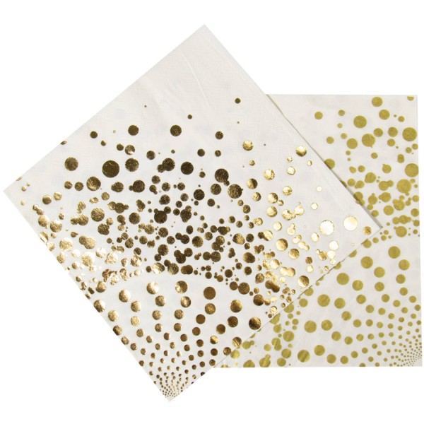 16 Golden Glamour Servietten 33cm