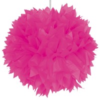Pompom Hängedeko Magenta 30cm