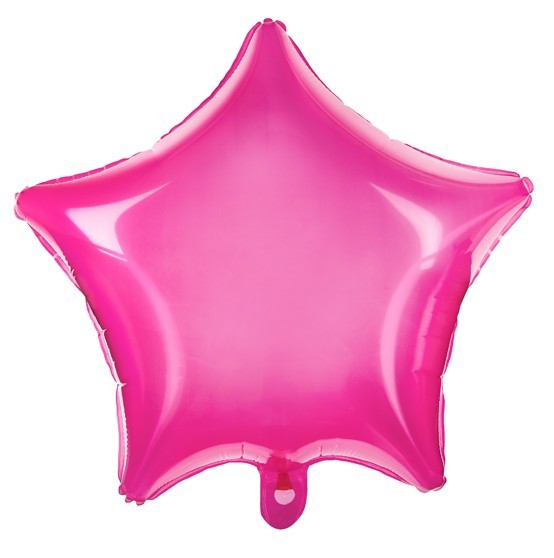 Transparenter Sternballon pink 48cm